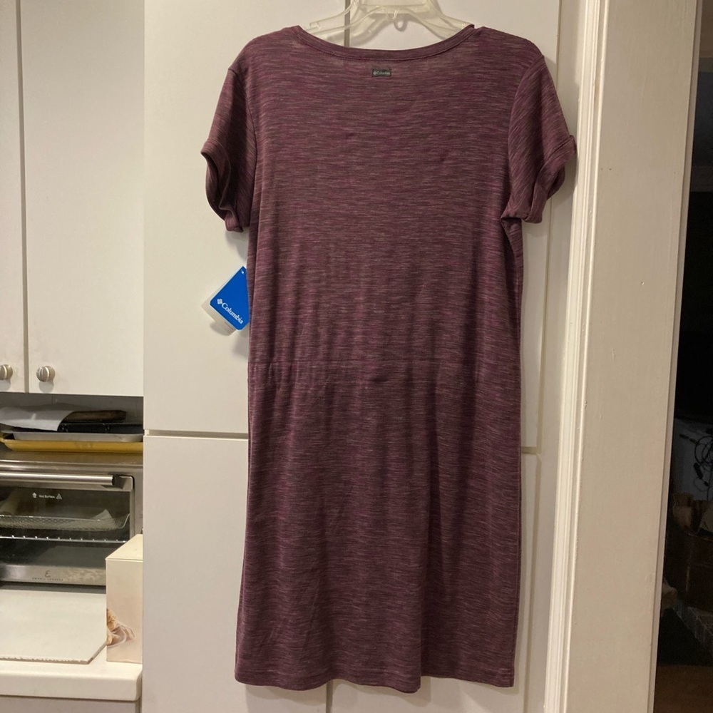 Columbia T-Shirt Dress with Drawstring Waist Purple - Med NWT - Picture 5 of 9